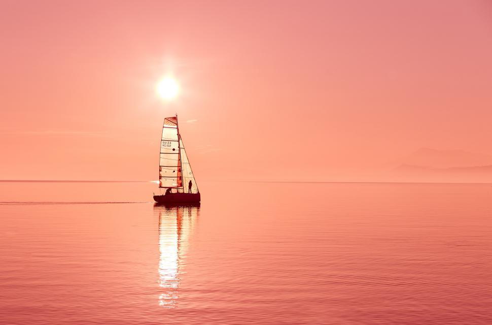 Free Image of Sailboat Sailing on Open Water 