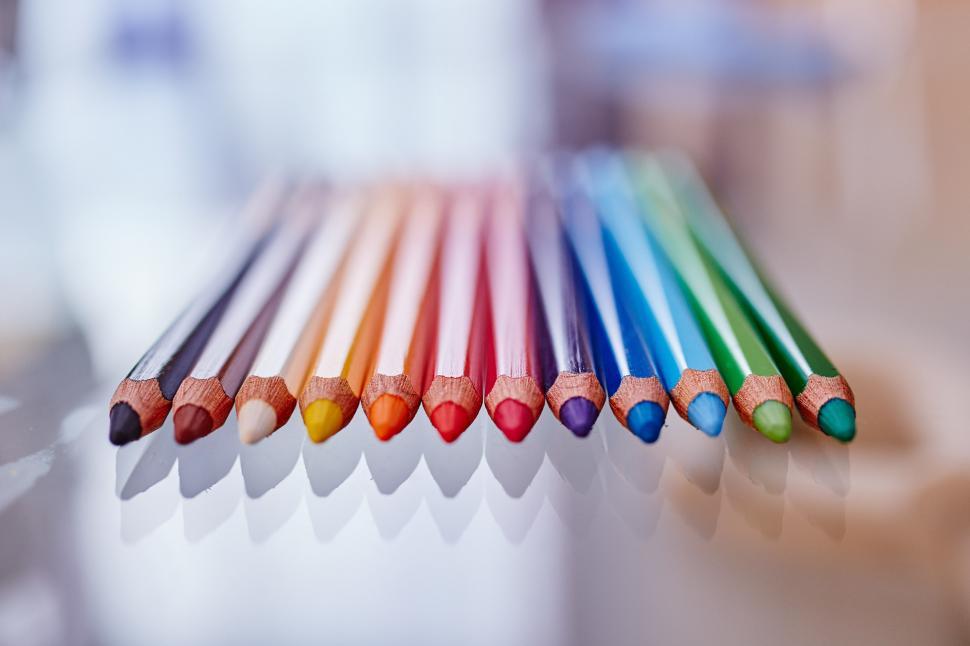 Free Image of Vivid colored pencils 