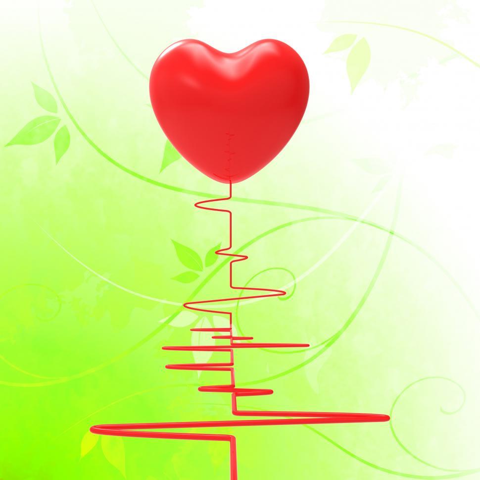 Free Image of Heart On Electro Means Passionate Couple Or Loving Wedding 