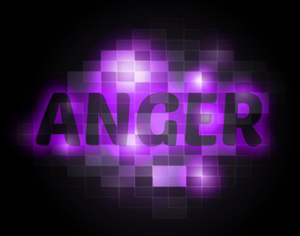 Free Image of Anger Word Indicates Unhappy Annoyed And Rage 