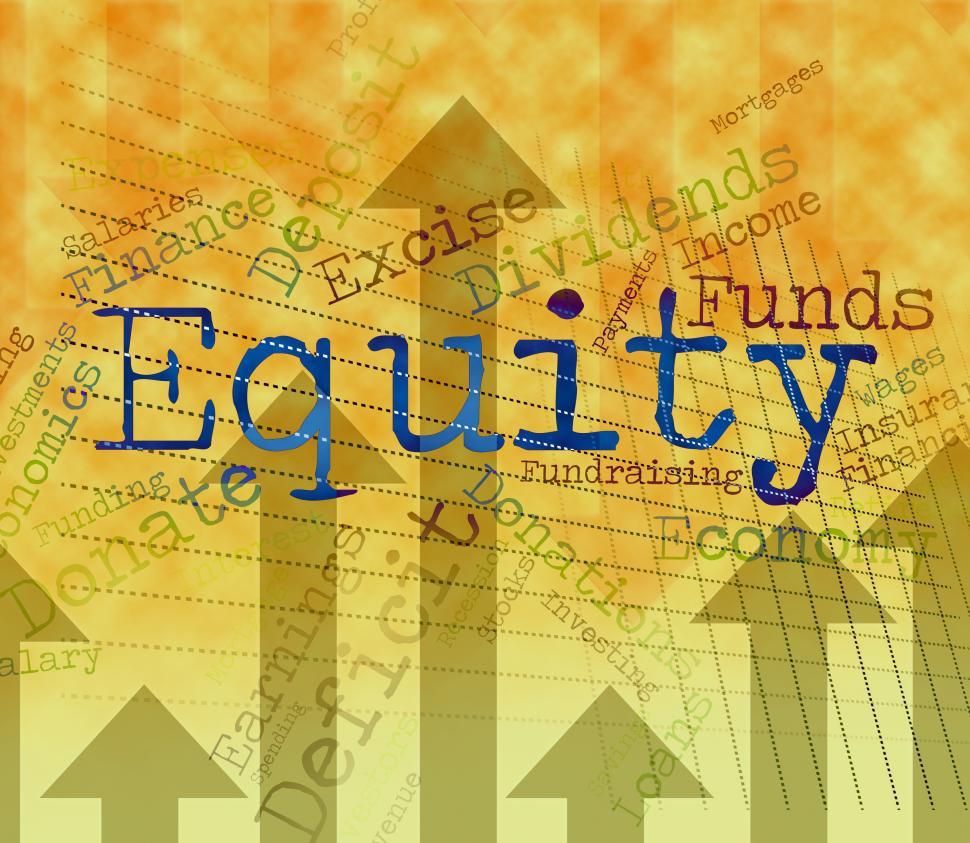 Free Image of Equity Word Shows Text Riches And Assets 