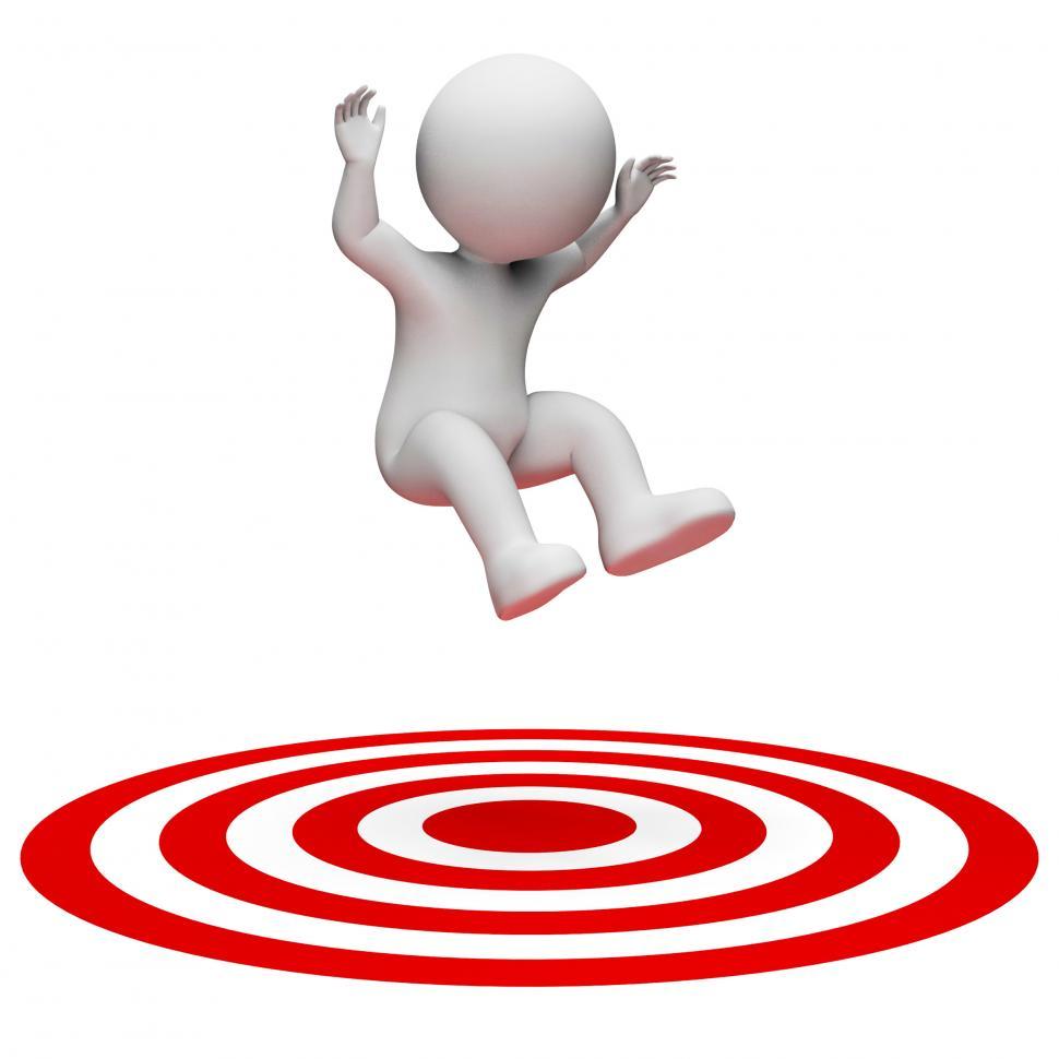 Free Image of Success Target Indicates Aiming Man And Illustration 3d Renderin 