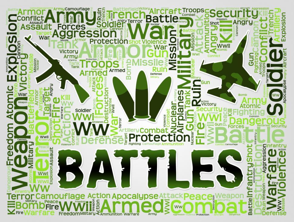 Free Image of Battles Words Represents Military Action And Affray 