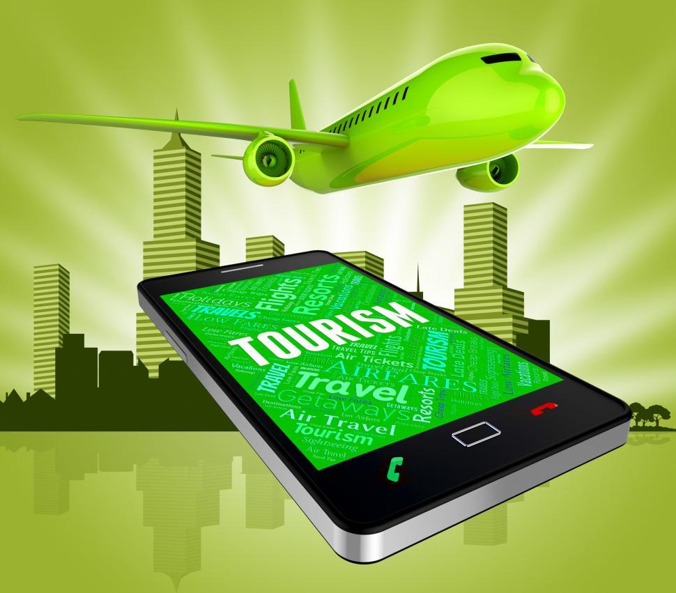 Free Image of Tourism Online Indicates Holiday Searching And Aircraft 