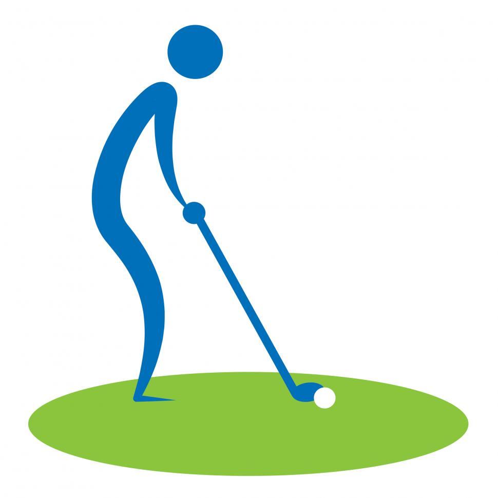 Free Image of Man Teeing Off Shows Golf Courses And Golfing 