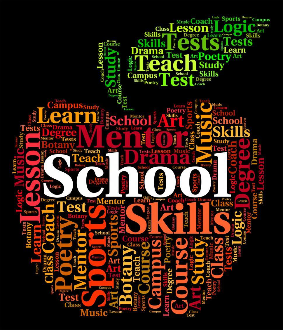 Free Image of School Word Shows Classroom Schooling And Classrooms 