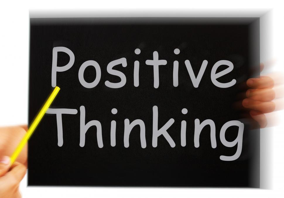 Free Image of Positive Thinking Message Shows Optimism And Bright Outlook 