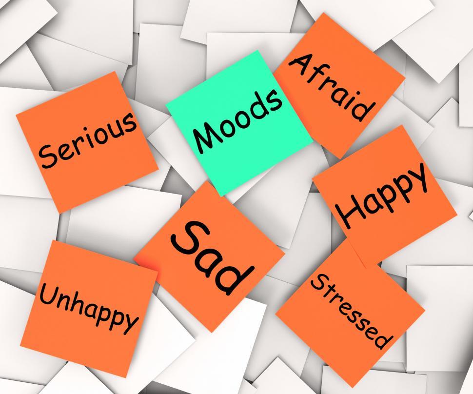 Free Image of Moods Post-It Note Means Emotions And Feelings 