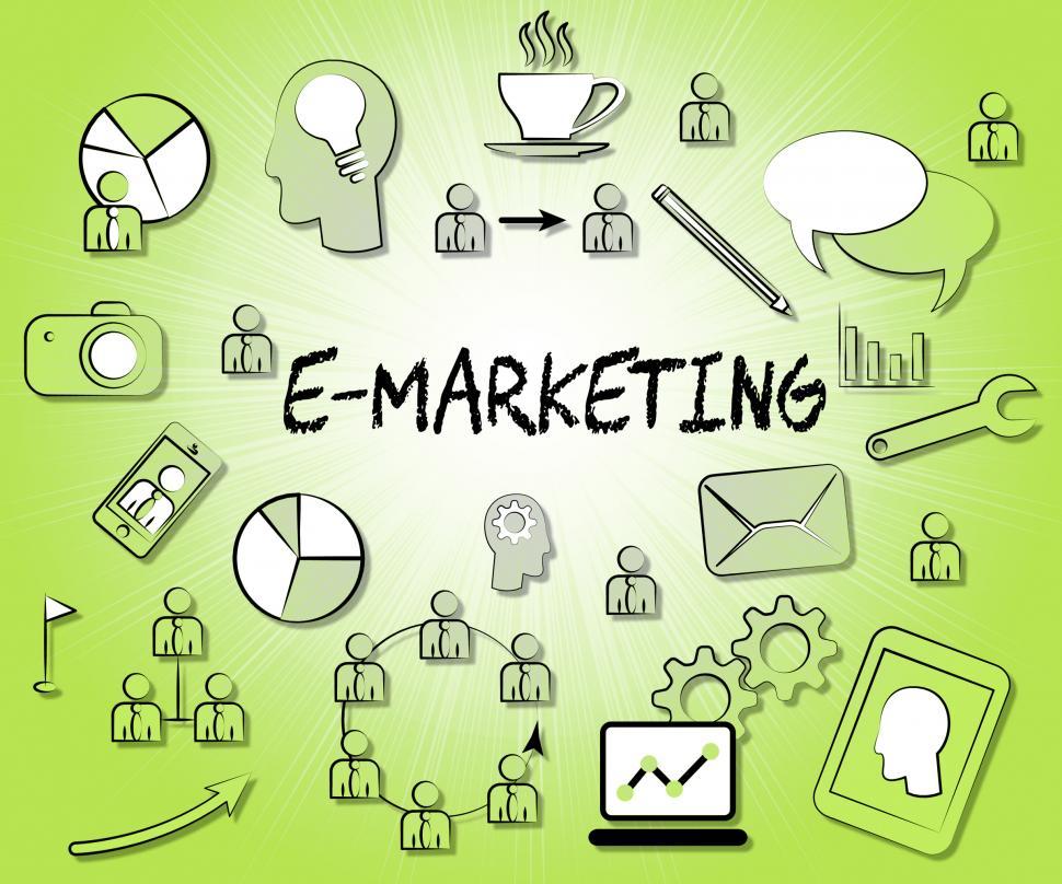 Free Image of Emarketing Icons Represents Internet Promotions And Selling 