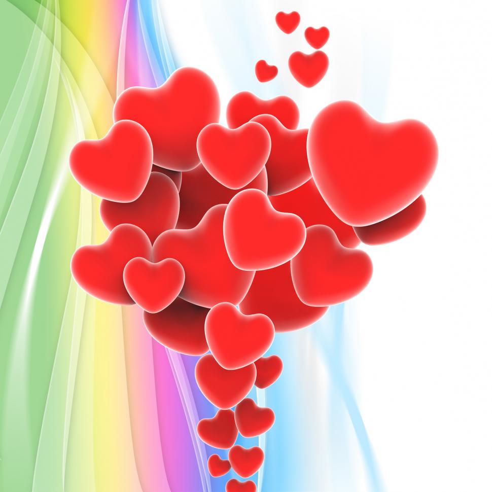 Free Image of Bunch Of Hearts Shows Loving Relationship And Marriage 