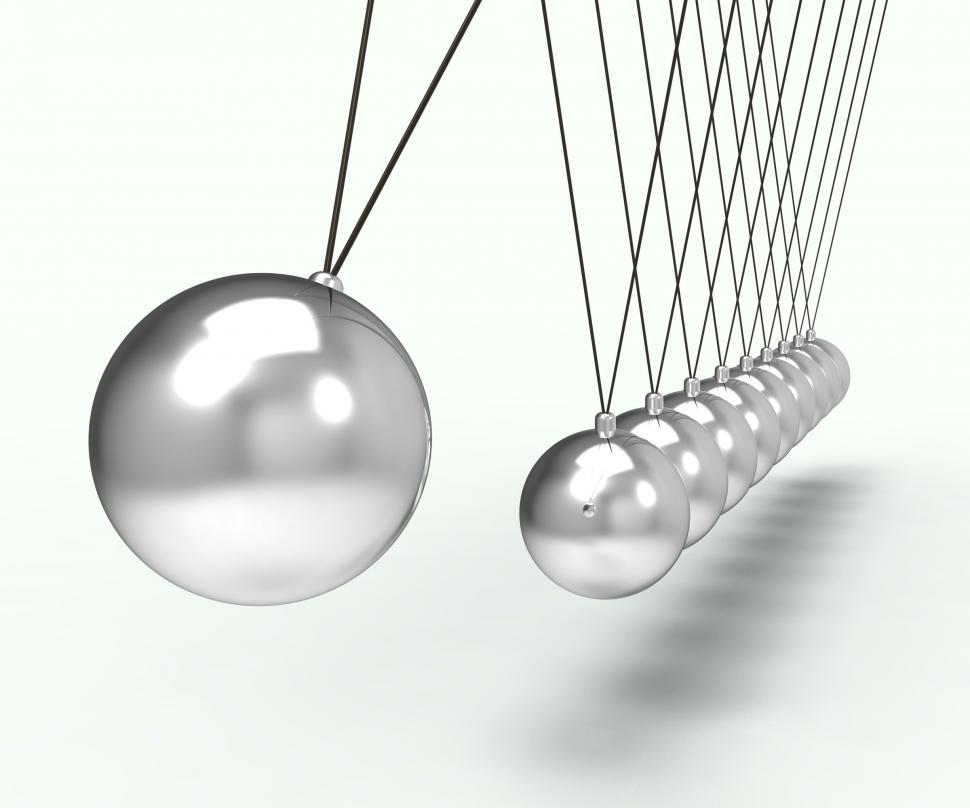 Free Image of Newton Cradle Shows Energy And Gravity 