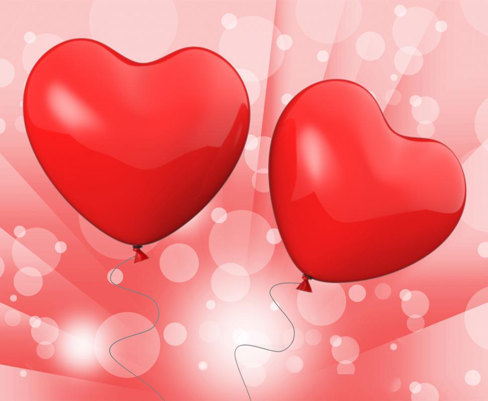 Free Image of Heart Balloons Mean Love Wedding And Marriage 
