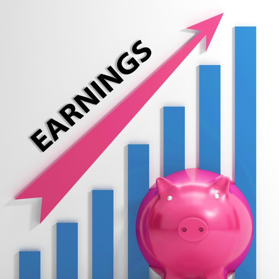 Free Image of Earnings Graph Shows Company Sales And Income 