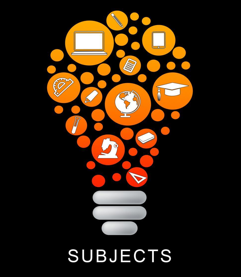 Free Image of Subjects Lightbulb Shows Power Source And College 