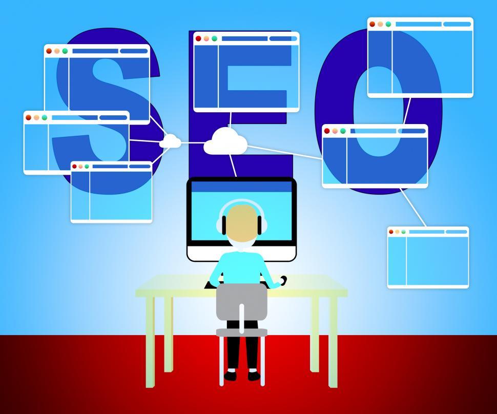 Free Image of Seo Marketing Shows Search Engine 3d Illustration 