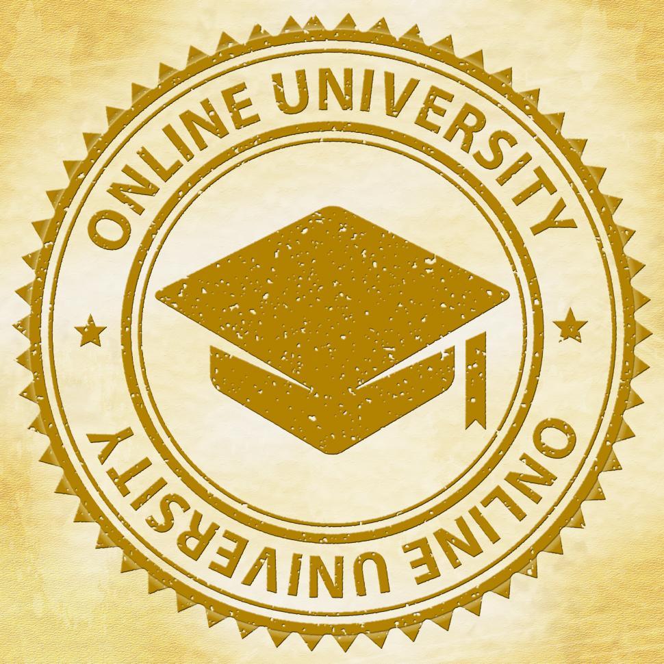 Download Free Stock Photo of Online University Shows Web Site And Educate 