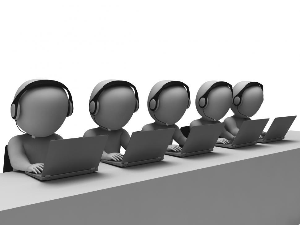 Free Image of Helpdesk Hotline Operators Showing Call Center 