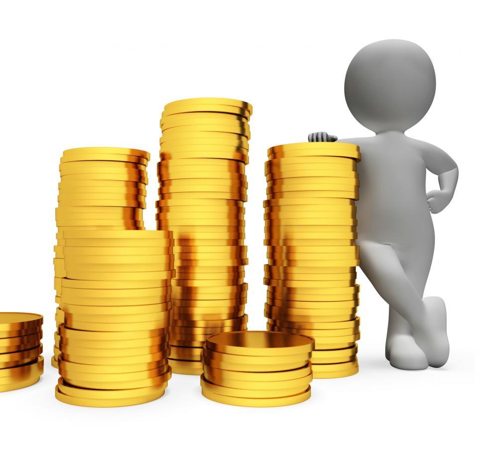 Free Image of Savings Finance Represents Wealth Finances And Accounting 3d Ren 