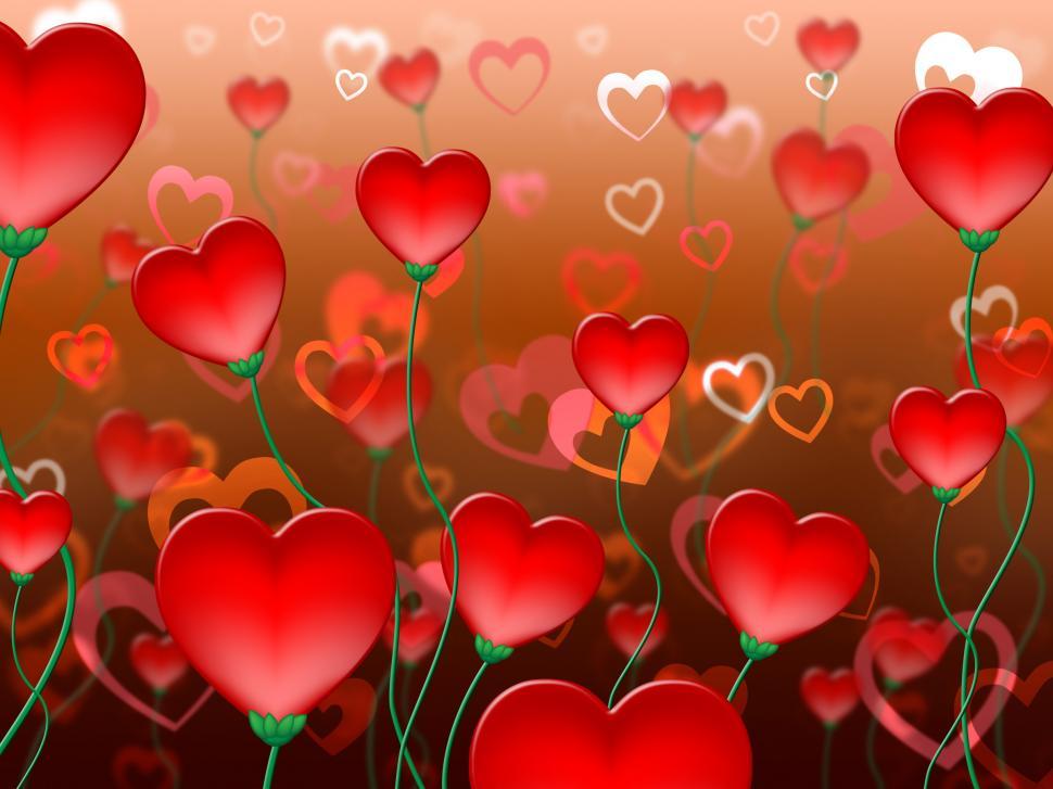Free Image of Red Hearts Background Represents In Love And Abstract 