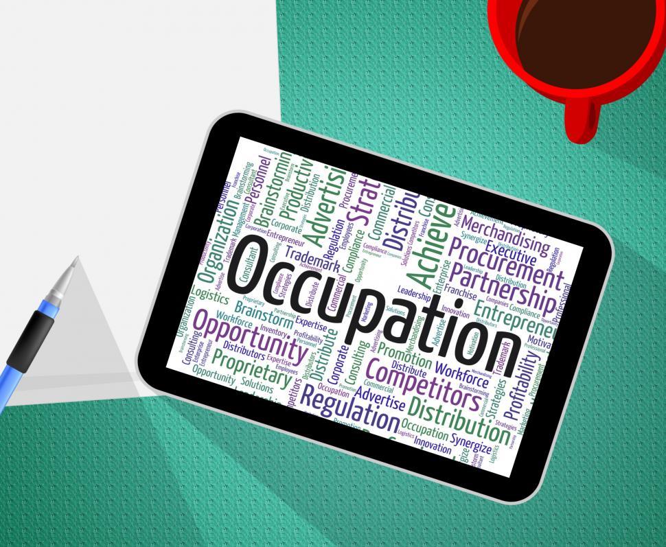 Free Image of Occupation Word Shows Line Of Work And Business 