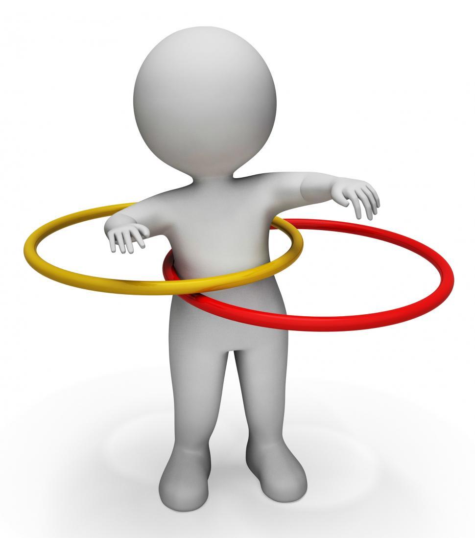 Free Image of Hula Hoop Represents Physical Activity And Exercised 3d Renderin 