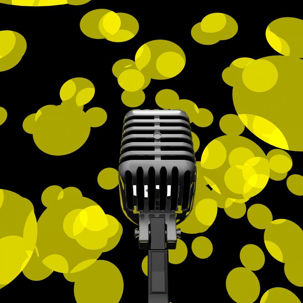 Free Image of Microphone And Lights Shows Mic Concert Performance Or Music Sho 