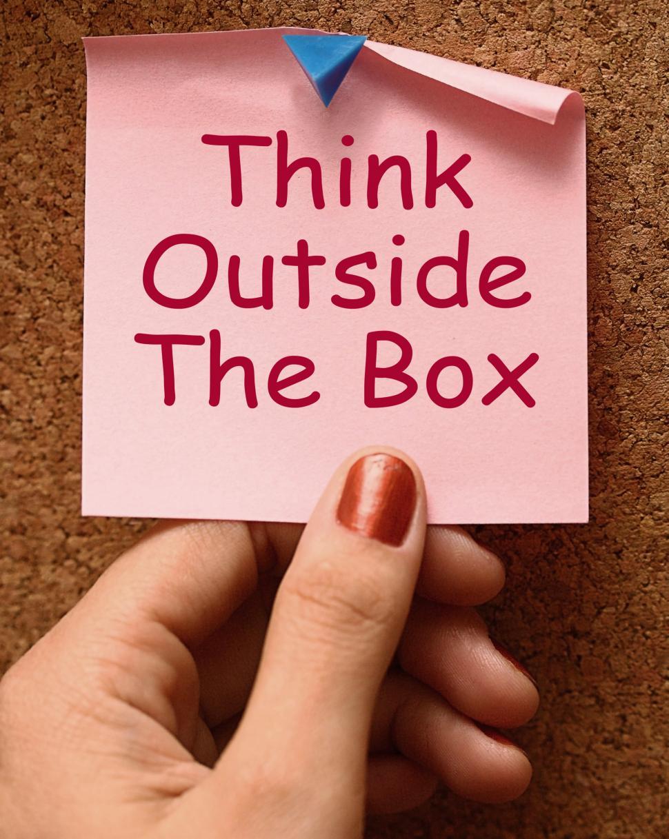 Free Image of Think Outside The Box Means Different Unconventional Thinking 