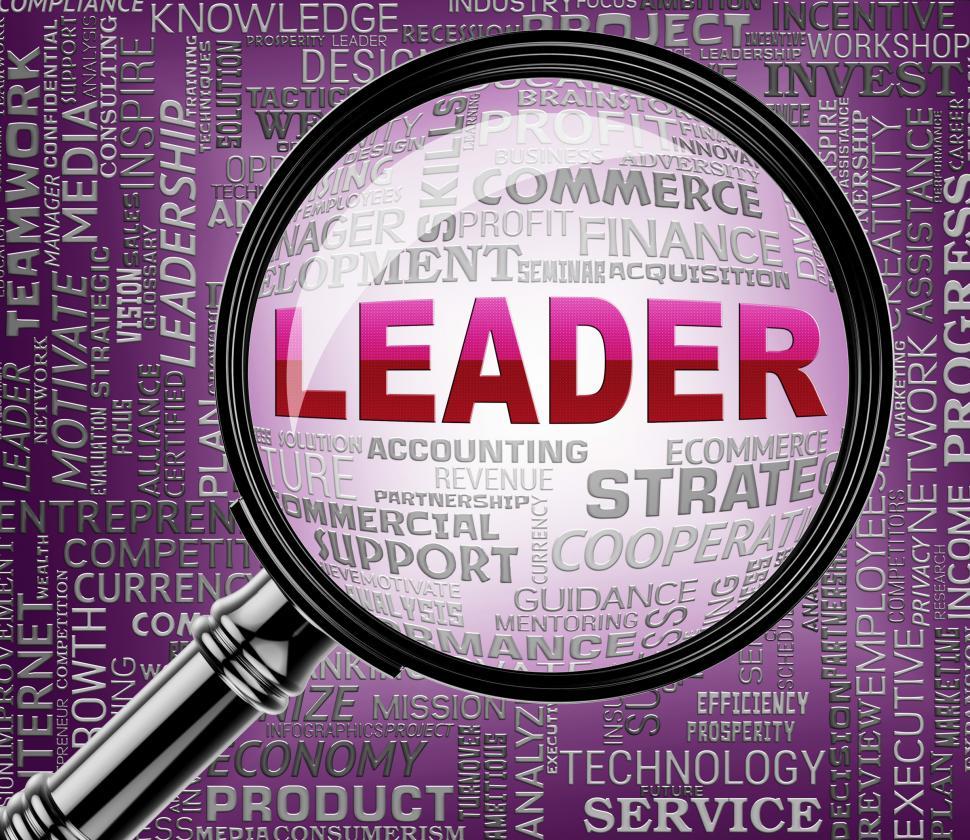 Free Image of Leader Magnifier Shows Leadership Magnify And Initiative 
