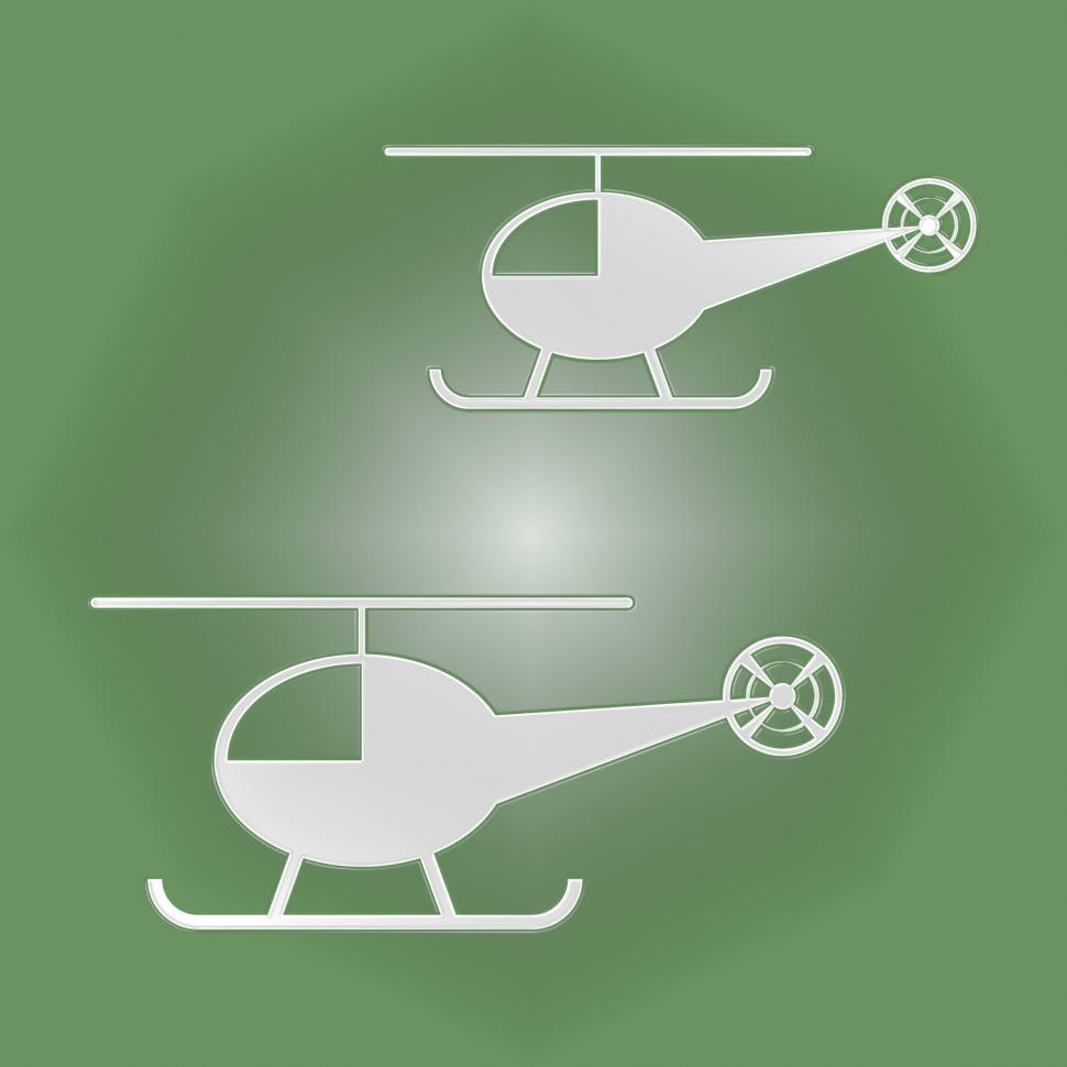 Free Image of Helicopters Icon Shows Rotor Midair And Flight 