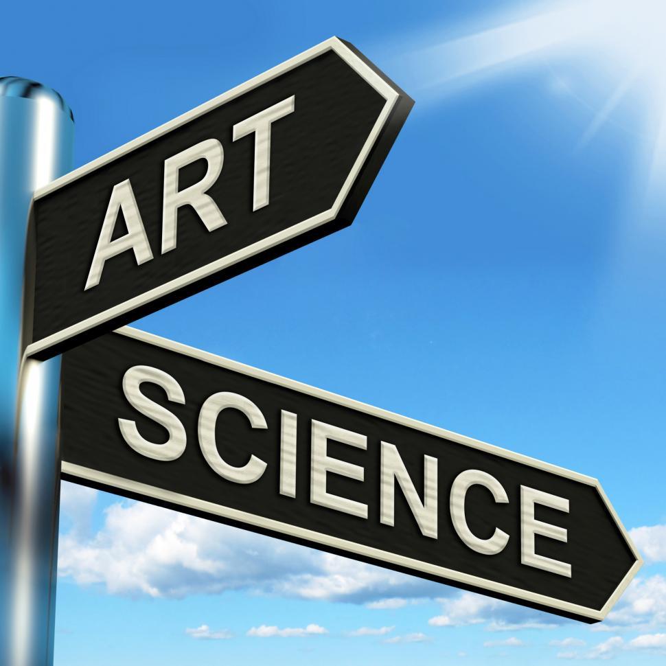 Free Image of Art Science Signpost Means Creative Or Scientific 