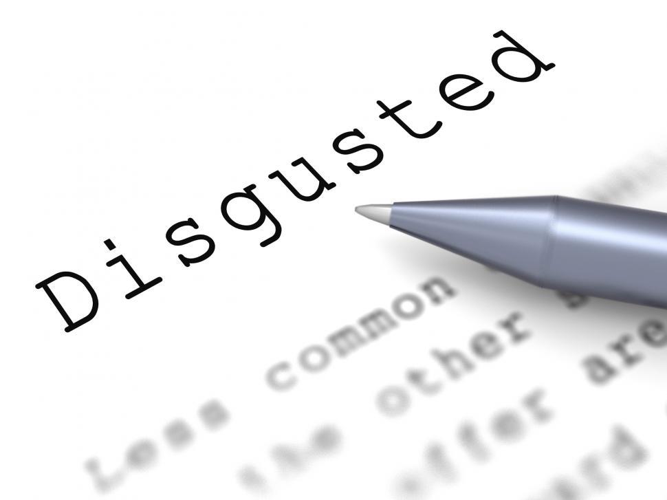 Free Image of Disgusted Word Shows Appalled Offended Or Revolted 