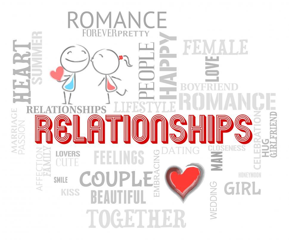 Free Image of Relationships Word Shows Devotion Friendship And Love 