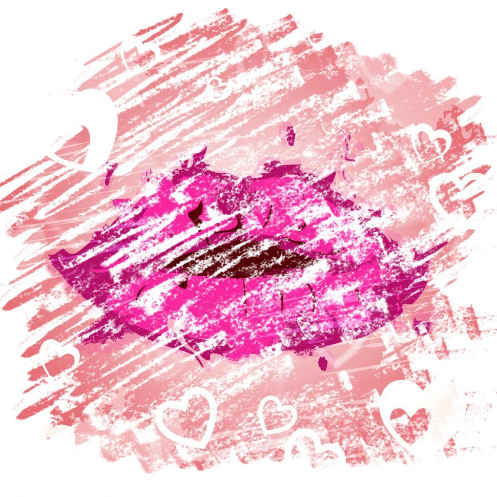 Free Image of Lips Heart Shows Make Up And Affections 