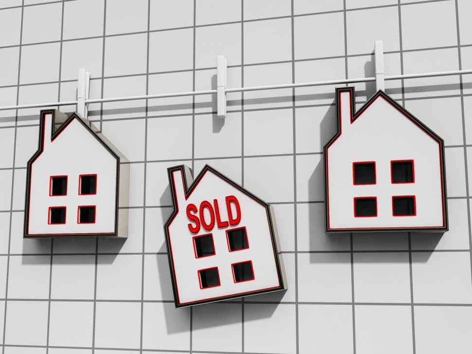 Download Free Stock Photo of Sold House Meaning Sale Of Real Estate 