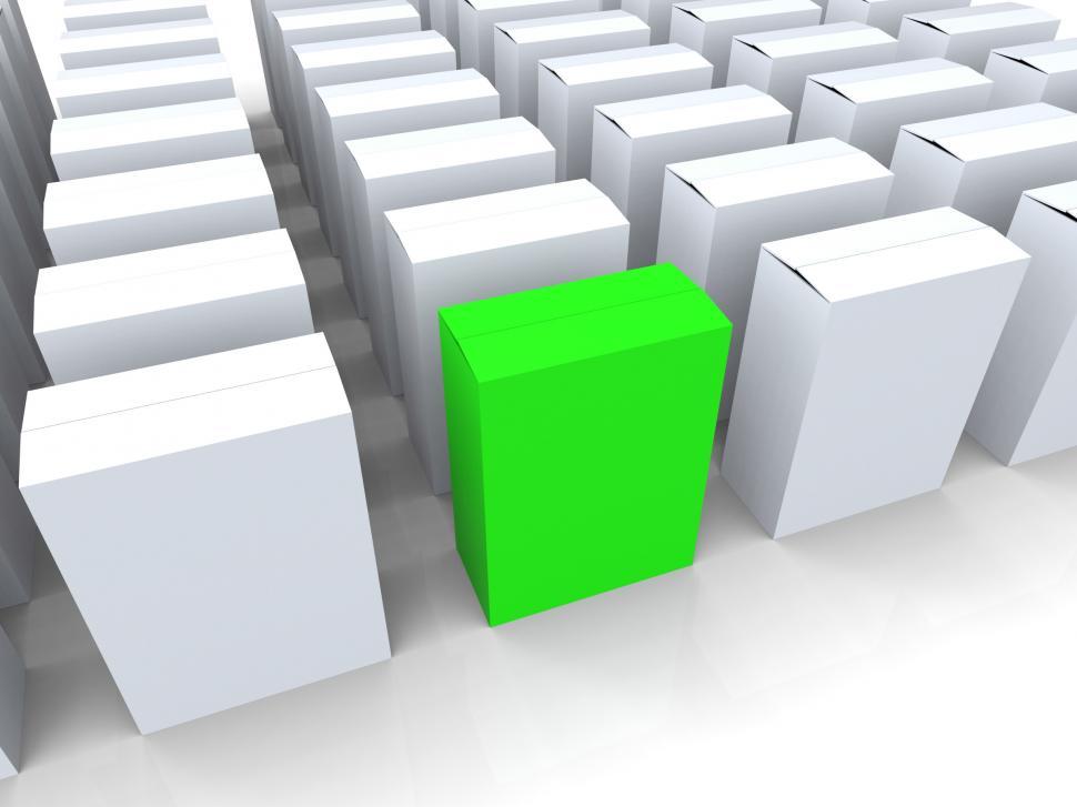 Free Image of Blank Box Copyspace Means Stand Out Leader Or Individual 