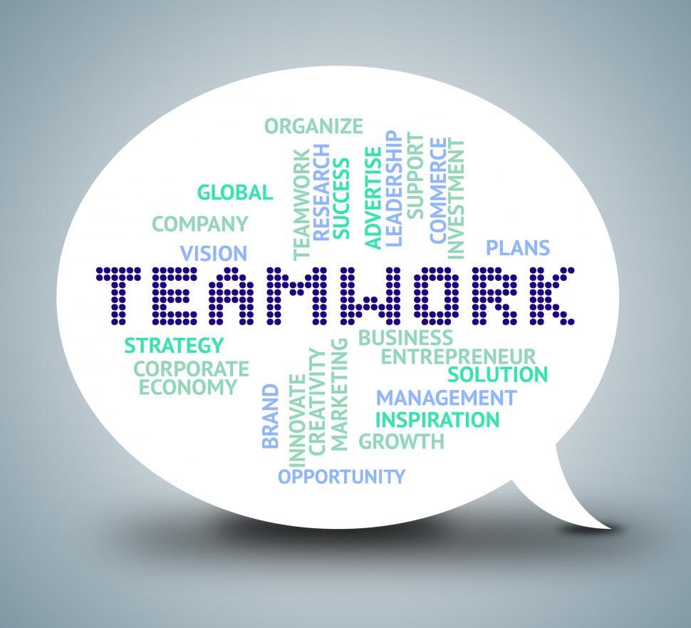 Free Image of Teamwork Bubble Shows Working Together And Unity 