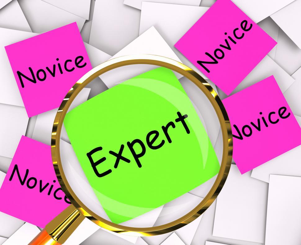 Free Image of Expert Novice Post-It Papers Mean Experienced Or Inexperienced 