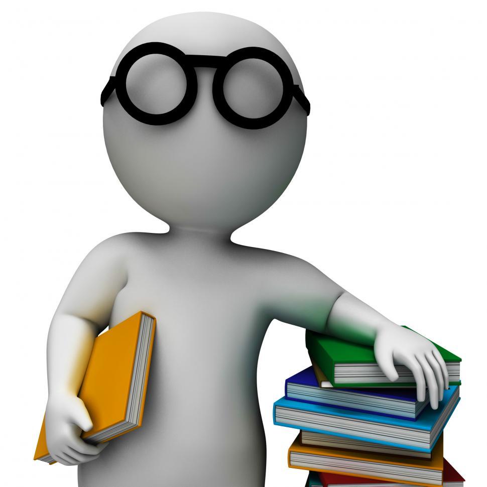 Free Image of Student And Books Showing Education 