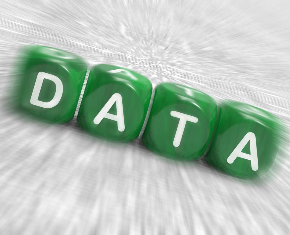 Free Image of Data Dice Displays Info Statistics And Backup 