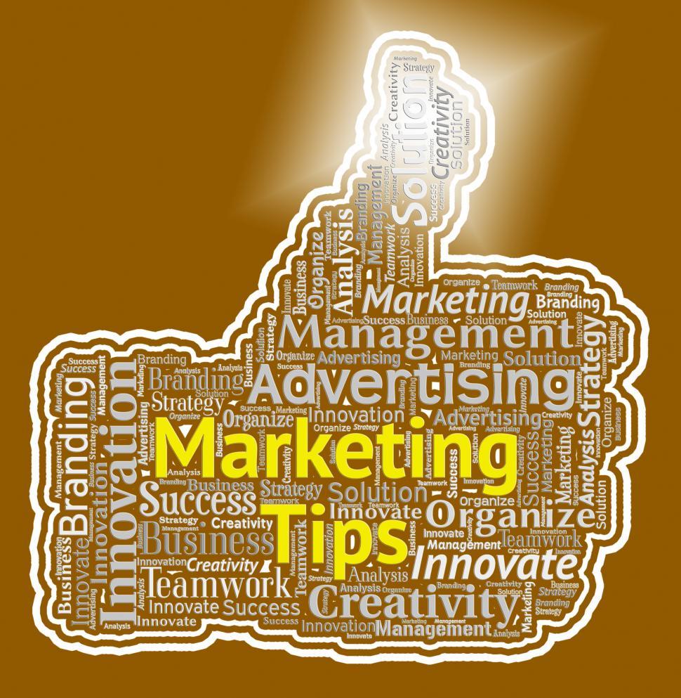 Free Image of Marketing Tips Thumb Shows Thumbs Up And Advice 