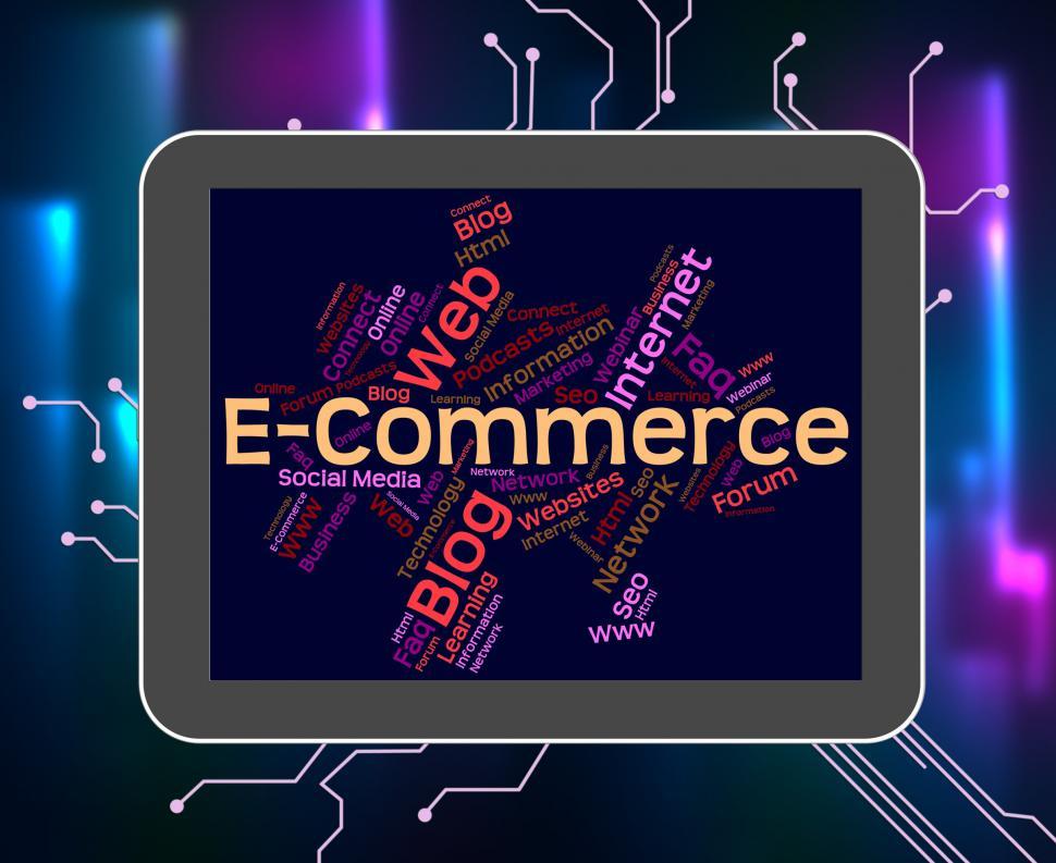 Free Image of Ecommerce Word Means Sell Trade And Online 