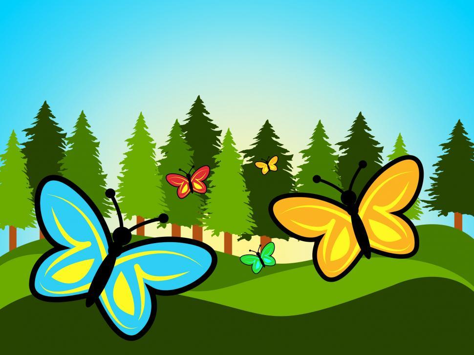 Free Image of Butterfly In Summer Means Season Flying And Warm 