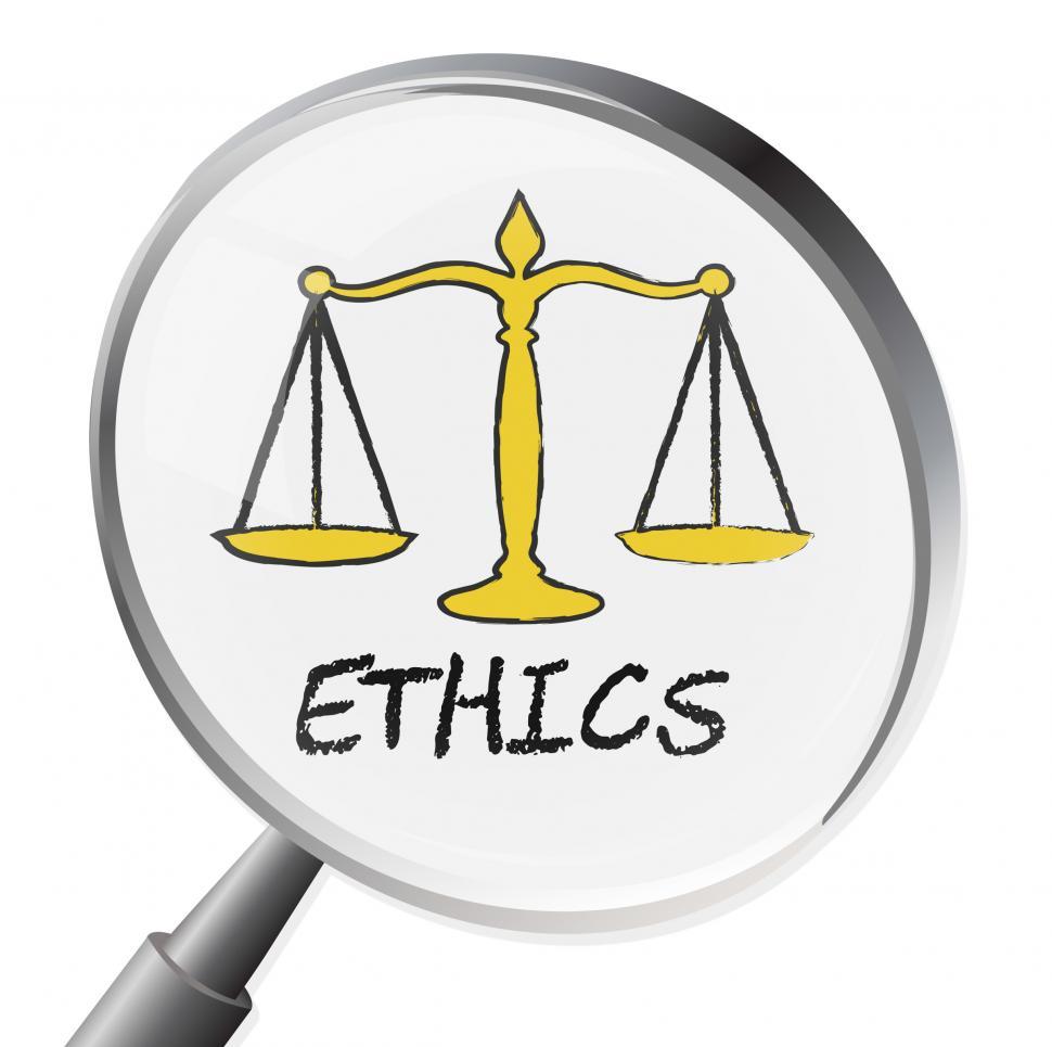 Free Image of Ethics Magnifier Represents Moral Stand And Ethos 