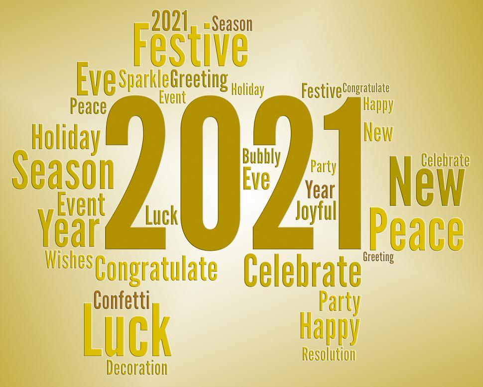 Free Image of Two Thousand Twenty One Or 2021 New Year 