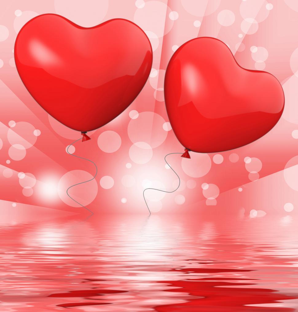 Free Image of Heart Balloons Displays Love Wedding And Marriage 