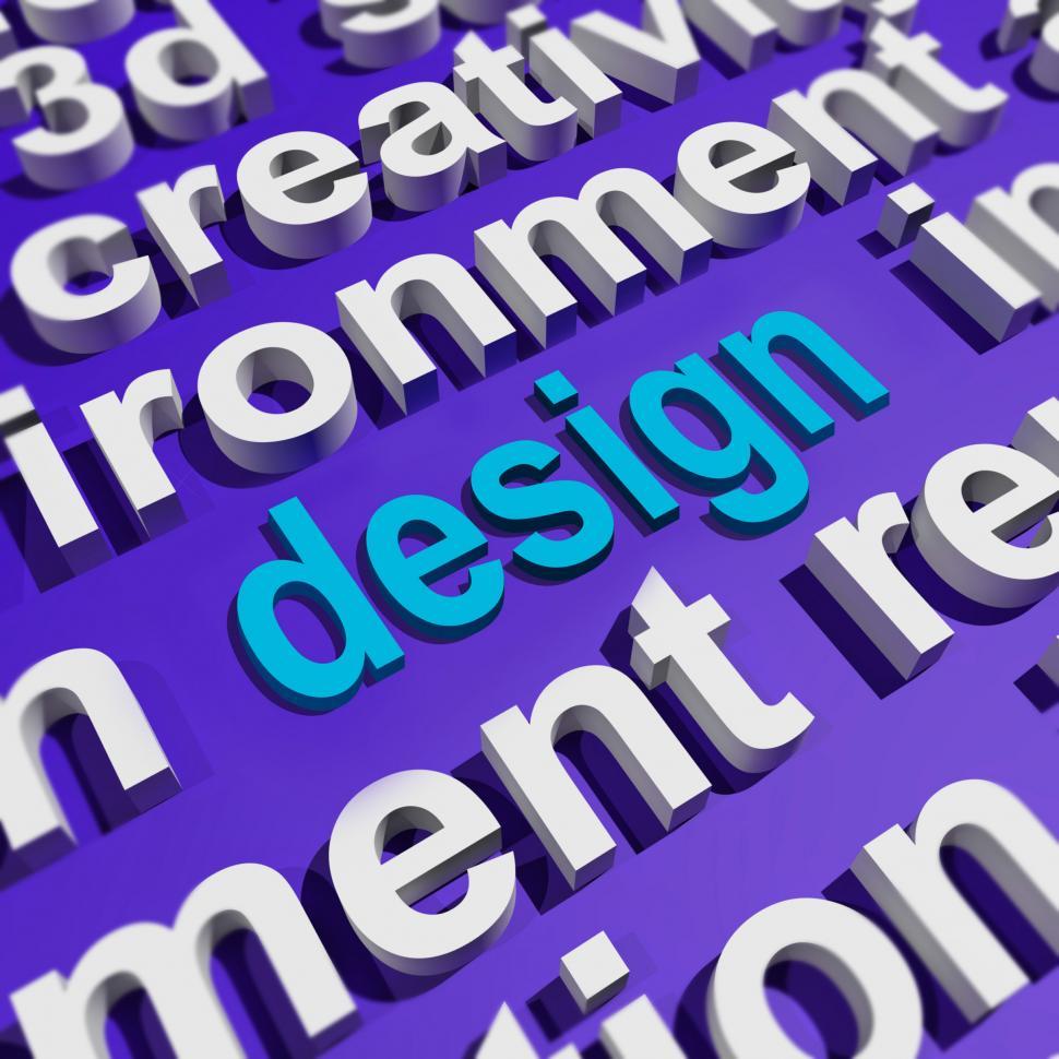 Free Image of Design In Word Cloud Shows Creative Artistic Designing 