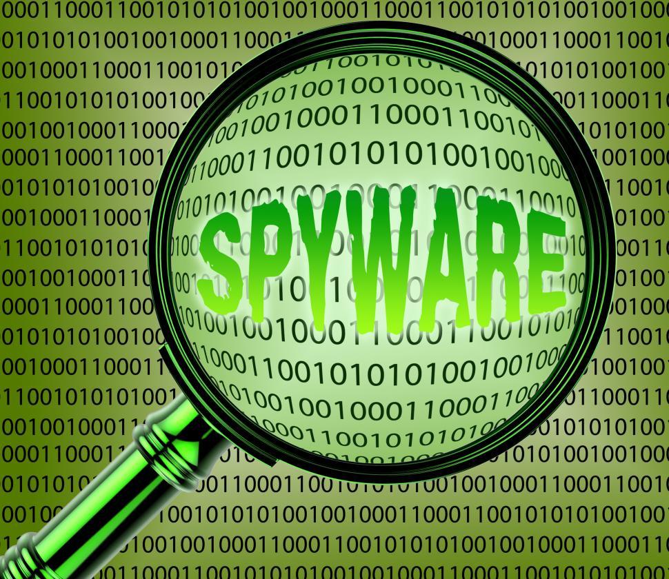 Free Image of Computer Spyware Shows Internet Spy 3d Rendering 