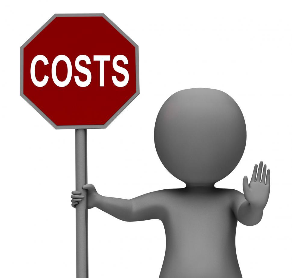 Free Image of Costs Stop Sign Means Stopping Overhead Expenses 