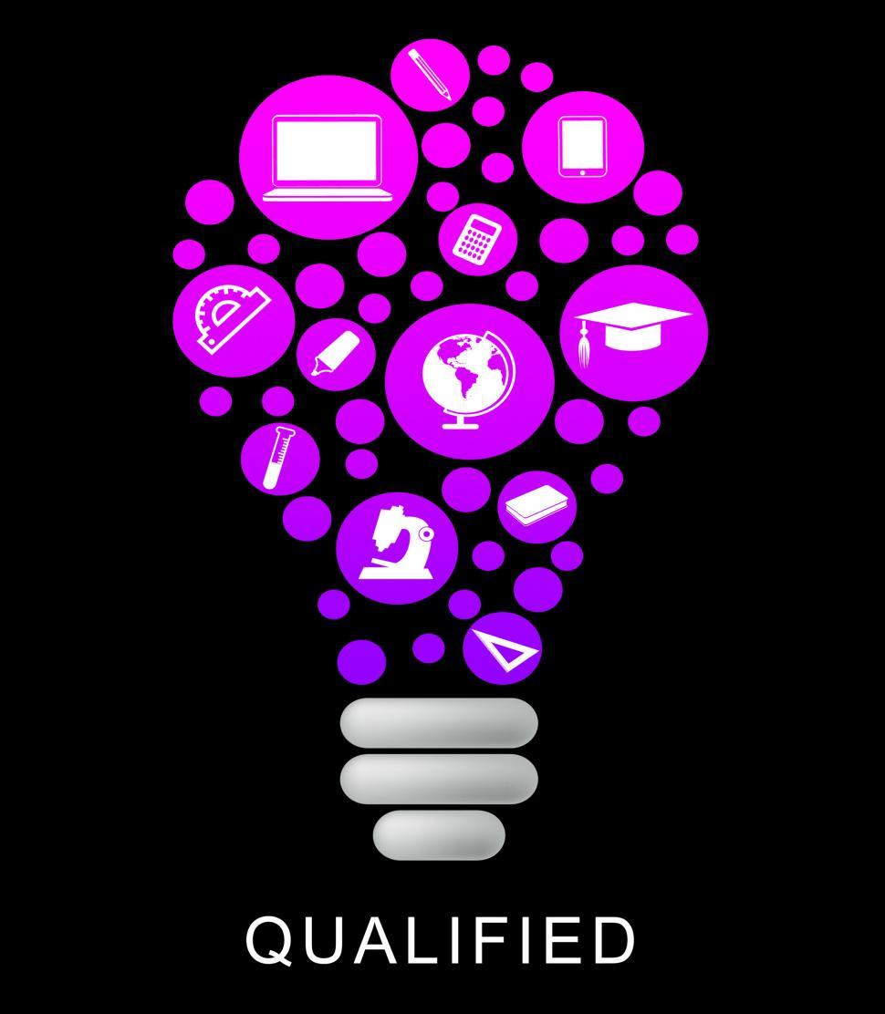 Free Image of Qualified Lightbulb Represents Proficient Qualifications And Ski 