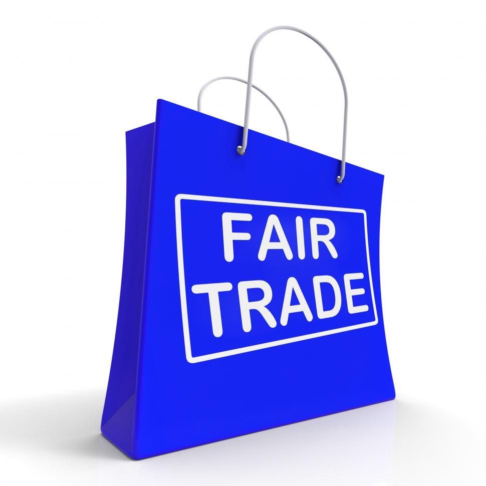 Free Image of Fairtrade Shopping Bag Shows Fair Trade Product Or Products 
